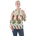 Leaves Autumn Women s Long Sleeve Pocket Shirt