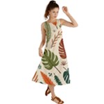 Leaves Autumn Summer Maxi Dress