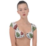 Leaves Autumn Cap Sleeve Ring Bikini Top