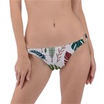 Leaves Autumn Ring Detail Bikini Bottoms