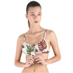 Leaves Autumn Tie Up Cut Bikini Top