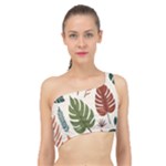 Leaves Autumn Spliced Up Bikini Top 