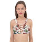 Leaves Autumn Cage Up Bikini Top