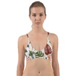 Leaves Autumn Wrap Around Bikini Top