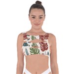 Leaves Autumn Bandaged Up Bikini Top