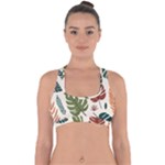 Leaves Autumn Cross Back Hipster Bikini Top 