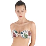 Leaves Autumn Twist Bandeau Bikini Top