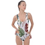 Leaves Autumn Side Cut Out Swimsuit