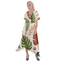 Cross Front Sharkbite Hem Maxi Dress 