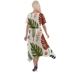 Cross Front Sharkbite Hem Maxi Dress 