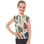 Leaves Autumn Kids  Mesh Tank Top