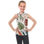 Leaves Autumn Kids  Sleeveless Polo T-Shirt