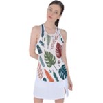 Leaves Autumn Racer Back Mesh Tank Top