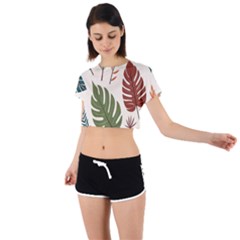 Tie Back Short Sleeve Crop T-Shirt 