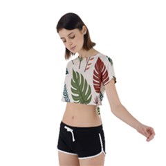 Tie Back Short Sleeve Crop T-Shirt 