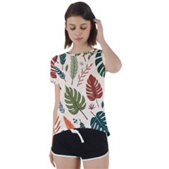 Short Sleeve Open Back T-Shirt 