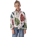 Leaves Autumn Kids  Half Zip Hoodie