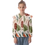 Leaves Autumn Kids  Peter Pan Collar Blouse