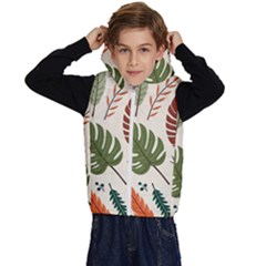 Leaves Autumn Kids  Stylish Hooded Puffer Vest from ArtsNow.com