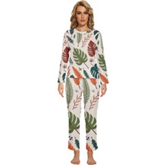 Womens  Long Sleeve Lightweight Pajamas Set 