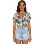 Leaves Autumn V-Neck Crop Top