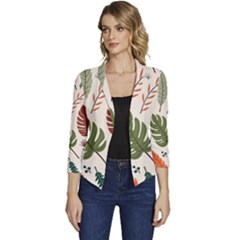 Women s Casual 3/4 Sleeve Spring Jacket 