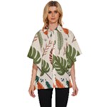 Leaves Autumn Women s Batwing Button Up Shirt