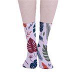 Leaves Autumn Smooth Crew Length Tube Socks