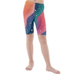 Art Abstract Pattern Kids  Mid Length Swim Shorts