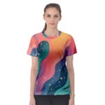 Art Abstract Pattern Women s Sport Mesh T-Shirt