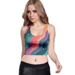 Art Abstract Pattern Racer Back Crop Top