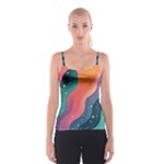 Art Abstract Pattern Spaghetti Strap Top