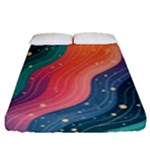 Art Abstract Pattern Fitted Sheet (Queen Size)