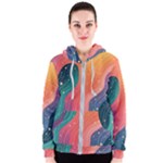 Art Abstract Pattern Women s Zipper Hoodie