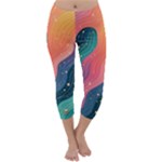 Art Abstract Pattern Capri Winter Leggings 