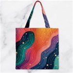 Art Abstract Pattern Zipper Grocery Tote Bag