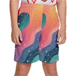 Art Abstract Pattern Kids  Basketball Shorts