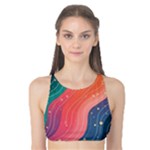 Art Abstract Pattern Tank Bikini Top