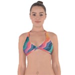 Art Abstract Pattern Halter Neck Bikini Top