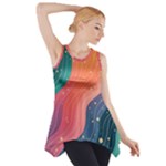 Art Abstract Pattern Side Drop Tank Tunic