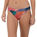 Art Abstract Pattern Band Bikini Bottoms