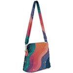 Art Abstract Pattern Zipper Messenger Bag