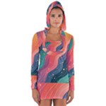 Art Abstract Pattern Long Sleeve Hooded T-shirt