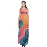 Art Abstract Pattern Empire Waist Maxi Dress