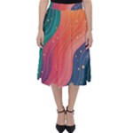 Art Abstract Pattern Classic Midi Skirt