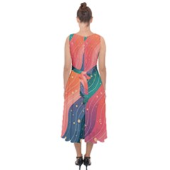 Midi Tie-Back Chiffon Dress 