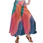 Art Abstract Pattern Women s Satin Palazzo Pants