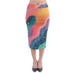 Art Abstract Pattern Midi Pencil Skirt