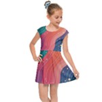 Art Abstract Pattern Kids  Cap Sleeve Dress