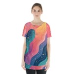 Art Abstract Pattern Skirt Hem Sports Top